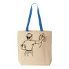 Natural Tote with Contrast-Color Handles Thumbnail