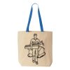 Natural Tote with Contrast-Color Handles Thumbnail