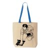Natural Tote with Contrast-Color Handles Thumbnail