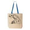 Natural Tote with Contrast-Color Handles Thumbnail