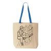 Natural Tote with Contrast-Color Handles Thumbnail