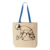 Natural Tote with Contrast-Color Handles Thumbnail