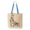 Natural Tote with Contrast-Color Handles Thumbnail