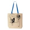Natural Tote with Contrast-Color Handles Thumbnail