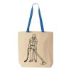 Natural Tote with Contrast-Color Handles Thumbnail