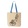 Natural Tote with Contrast-Color Handles Thumbnail