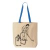 Natural Tote with Contrast-Color Handles Thumbnail