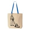 Natural Tote with Contrast-Color Handles Thumbnail