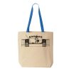 Natural Tote with Contrast-Color Handles Thumbnail