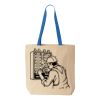 Natural Tote with Contrast-Color Handles Thumbnail