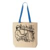 Natural Tote with Contrast-Color Handles Thumbnail