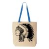 Natural Tote with Contrast-Color Handles Thumbnail