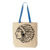 Natural Tote with Contrast-Color Handles Thumbnail