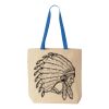 Natural Tote with Contrast-Color Handles Thumbnail