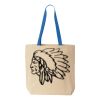 Natural Tote with Contrast-Color Handles Thumbnail