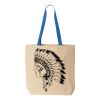 Natural Tote with Contrast-Color Handles Thumbnail