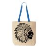 Natural Tote with Contrast-Color Handles Thumbnail