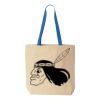 Natural Tote with Contrast-Color Handles Thumbnail