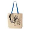 Natural Tote with Contrast-Color Handles Thumbnail