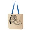 Natural Tote with Contrast-Color Handles Thumbnail