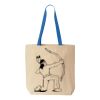 Natural Tote with Contrast-Color Handles Thumbnail