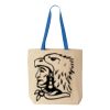 Natural Tote with Contrast-Color Handles Thumbnail