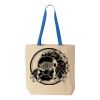 Natural Tote with Contrast-Color Handles Thumbnail