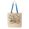 Natural Tote with Contrast-Color Handles Thumbnail