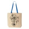 Natural Tote with Contrast-Color Handles Thumbnail