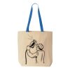 Natural Tote with Contrast-Color Handles Thumbnail