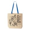 Natural Tote with Contrast-Color Handles Thumbnail