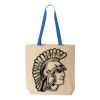 Natural Tote with Contrast-Color Handles Thumbnail