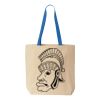 Natural Tote with Contrast-Color Handles Thumbnail