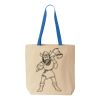 Natural Tote with Contrast-Color Handles Thumbnail