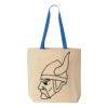 Natural Tote with Contrast-Color Handles Thumbnail