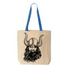 Natural Tote with Contrast-Color Handles Thumbnail