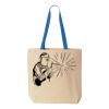 Natural Tote with Contrast-Color Handles Thumbnail