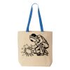Natural Tote with Contrast-Color Handles Thumbnail