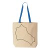 Natural Tote with Contrast-Color Handles Thumbnail