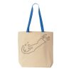 Natural Tote with Contrast-Color Handles Thumbnail