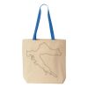 Natural Tote with Contrast-Color Handles Thumbnail