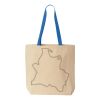 Natural Tote with Contrast-Color Handles Thumbnail