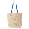 Natural Tote with Contrast-Color Handles Thumbnail