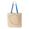 Natural Tote with Contrast-Color Handles Thumbnail