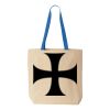 Natural Tote with Contrast-Color Handles Thumbnail
