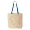 Natural Tote with Contrast-Color Handles Thumbnail