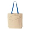 Natural Tote with Contrast-Color Handles Thumbnail
