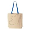 Natural Tote with Contrast-Color Handles Thumbnail