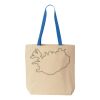 Natural Tote with Contrast-Color Handles Thumbnail