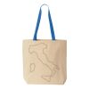 Natural Tote with Contrast-Color Handles Thumbnail